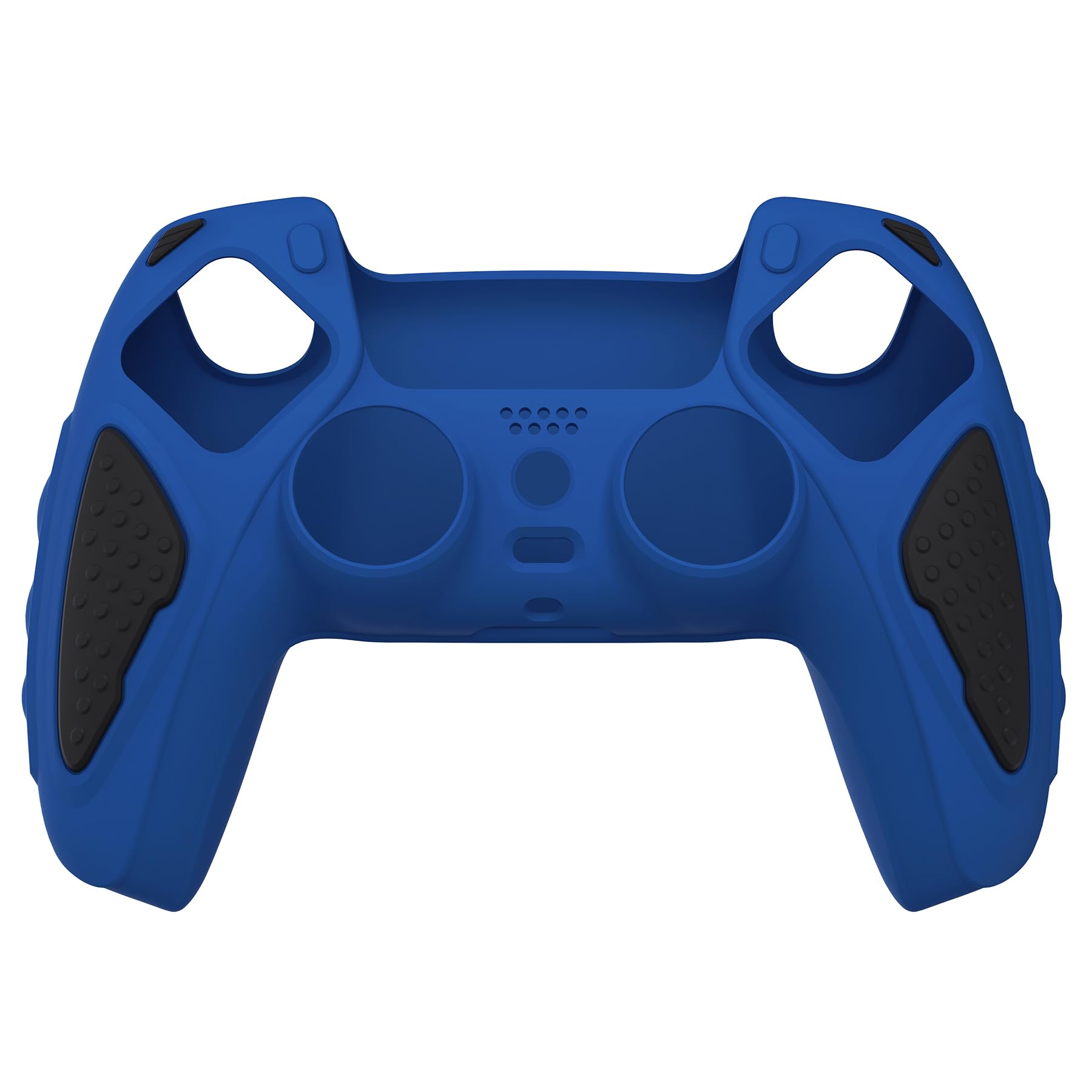 playvital Knight Edition Blue & Black Two Tone Anti-Slip Silicone Cover Skin for ps5 Controller, Soft Rubber Case for ps5 Wireless Controller with Thumb Grip Caps - 2