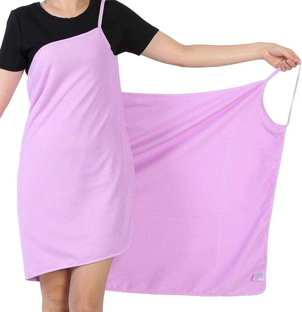Bath Towel, Shoulder Straps Wearable Women Skirt Dress Bath Towel Wrap Spa Beach