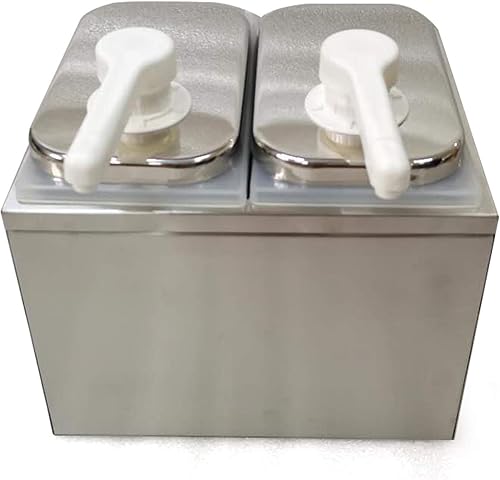 Miniatura 3 de kunghei Dispensador de salsas, estación de bomba de condimentos de acero inoxidable, para salsa de condimentos de mermelada de ensalada, dispensador