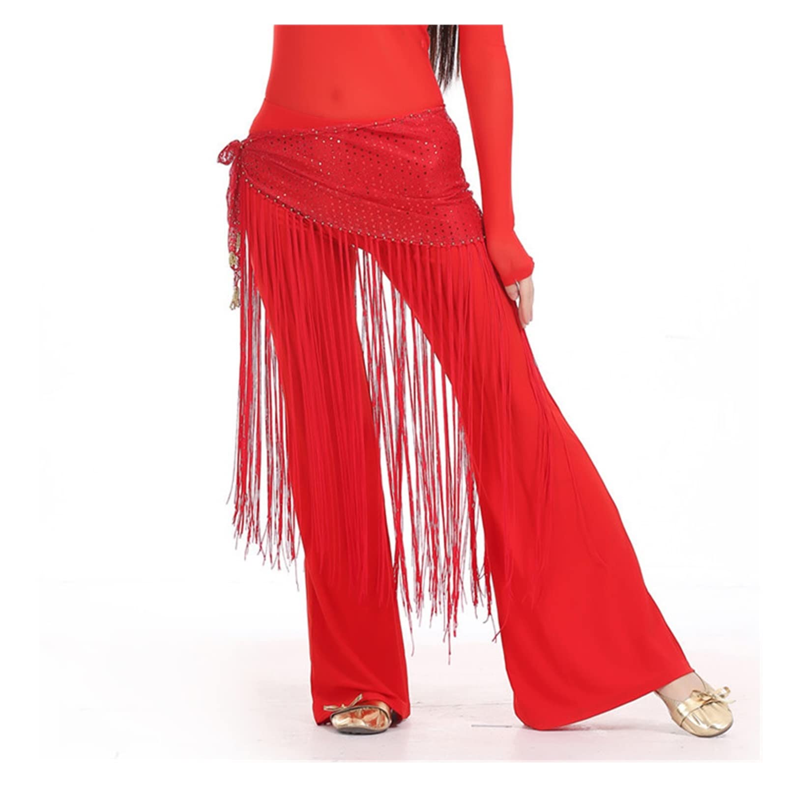 Ceinture Danse Orientale,Ceinture Danse Du Ventre Femmes De Danse Accessoires Sequins Bande Transparente Perles De Fil Transparentes Fringes Belly Dance Ceintures Coins Foulard De La Hanche For Filles