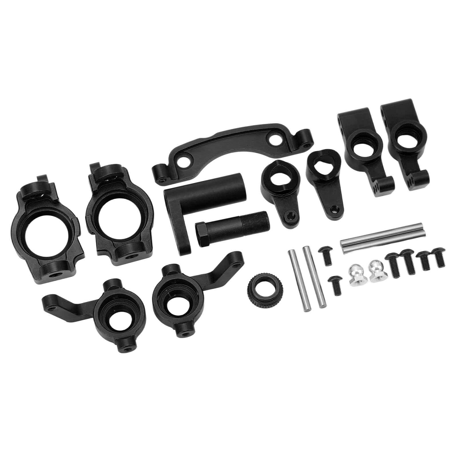 KIMISS Zestaw Układu Kierowniczego Wahacza RC do ZD Racing 10 1/10, Zestaw Modernizacyjny ze Stopu Aluminium Premium Zapewniający zwiększoną wydajność (BLACK)