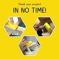 Vista 4 de POLIWELL Kit de micro lijadora de 3.5 x 1 pulgada para proyectos pequeños, herramientas de lijado con mango de detalle + papel de lija de grano 80