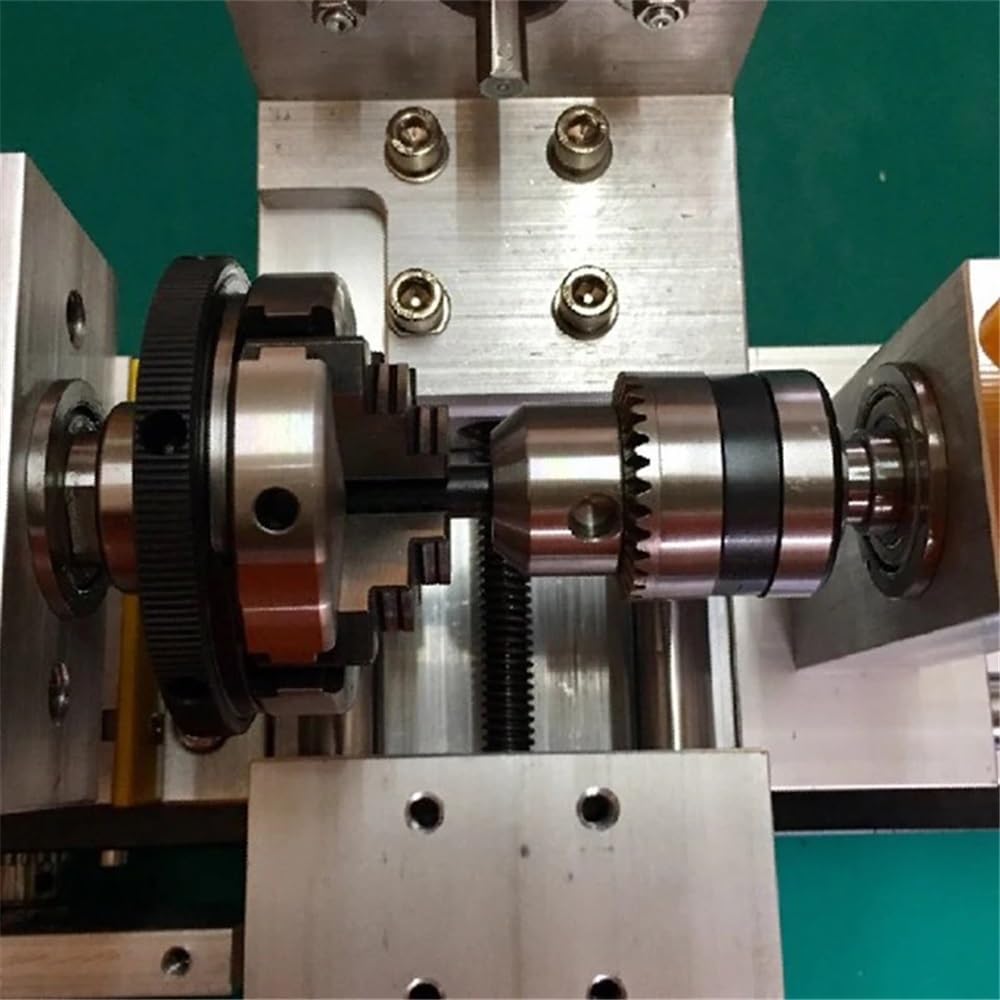 Torno for carpintería, Mini torno pequeño for el hogar, bola, Micro portabrocas, torno de 350W, soporte fijo, 1400-3600RPM