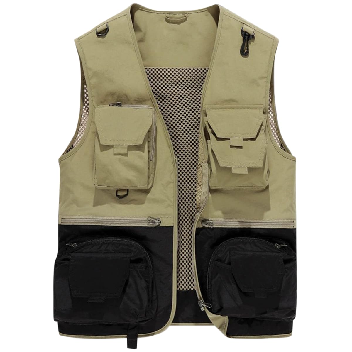 YOUTHUP Gilet da Pesca da Uomo Gilet da Caccia per Lavoro Pratico Estivo all'aperto Gilet da Caccia Multitasche per Fotografia di Viaggio