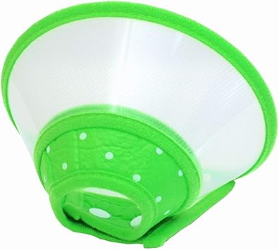 Amazon Hammars エリザベスカラー ソフトタイプ 犬猫小動物用 エリザベスカーラー 軽量 手術後 ケア 布 柔らかい 押しボタン式 S グリーン Hammars エリザベスカラー 通販