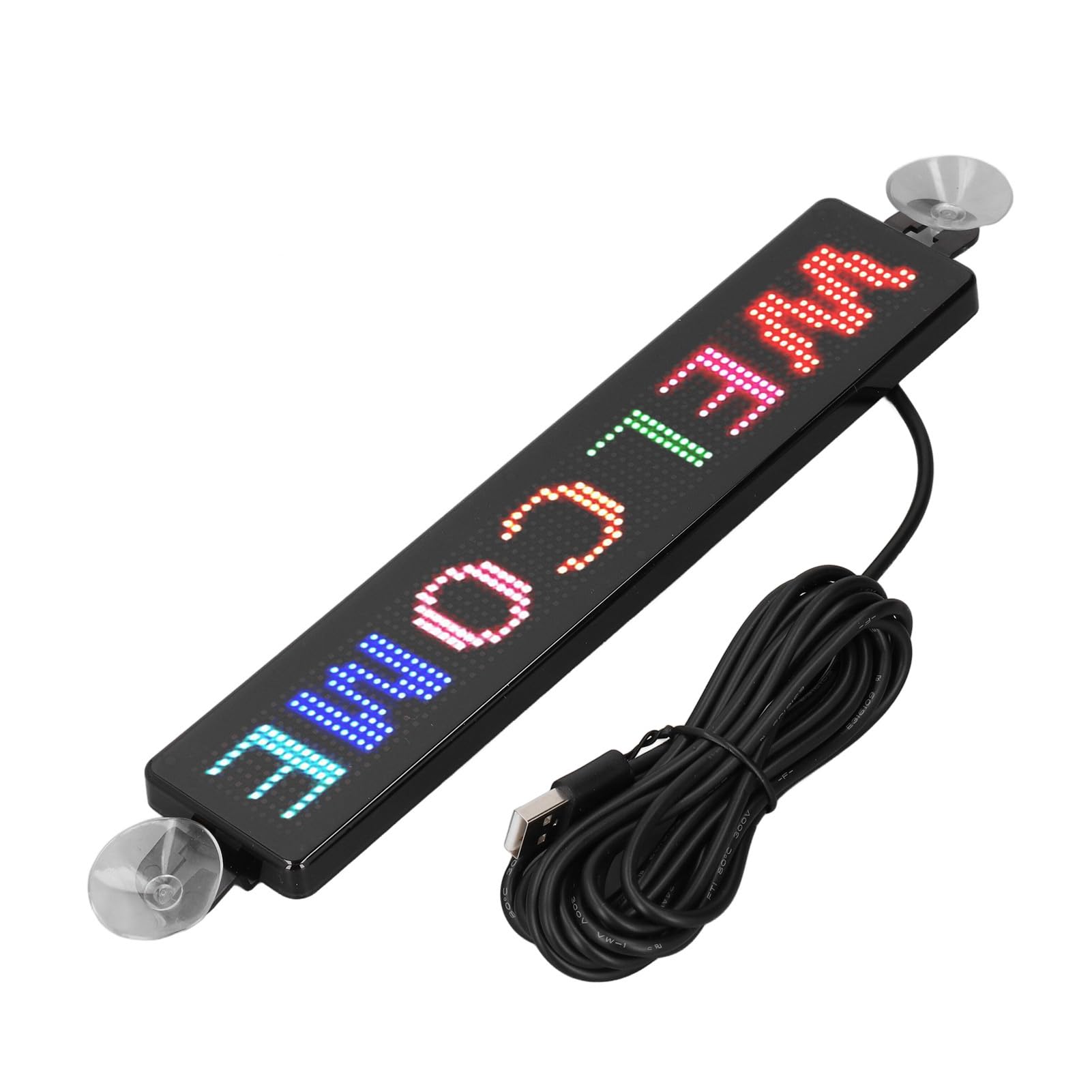 Insegna a LED per Auto, Insegna a LED Personalizzata USB Programmabile a Colori Controllo App Bluetooth Display a LED Insegna per Finestra a LED per Auto DC5V 12x72