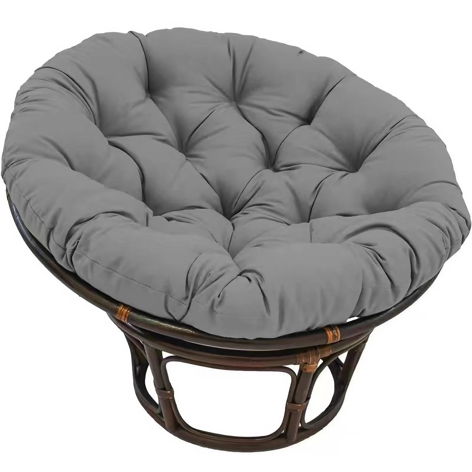 YHXAIQ Round Thickened Floor & Egg Chair Cushion - Polyester+Cotton Plush Comfort For Rocking/Hanging Chairs, Outdoor Garden & Indoor Sofa(Dark gray,50 x 50 cm)
