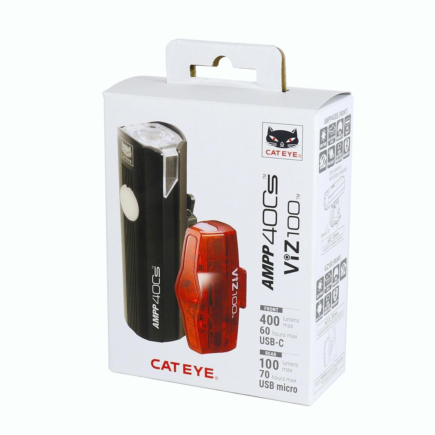 CatEye AMPP 400S/VIZ 100 Luces Bici LED Recargables