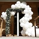 IN-JOOYAA 36 Inch Big Round Balloons 5 Pack White Thick Jumbo Latex Balloons for Party Decorations gallery image