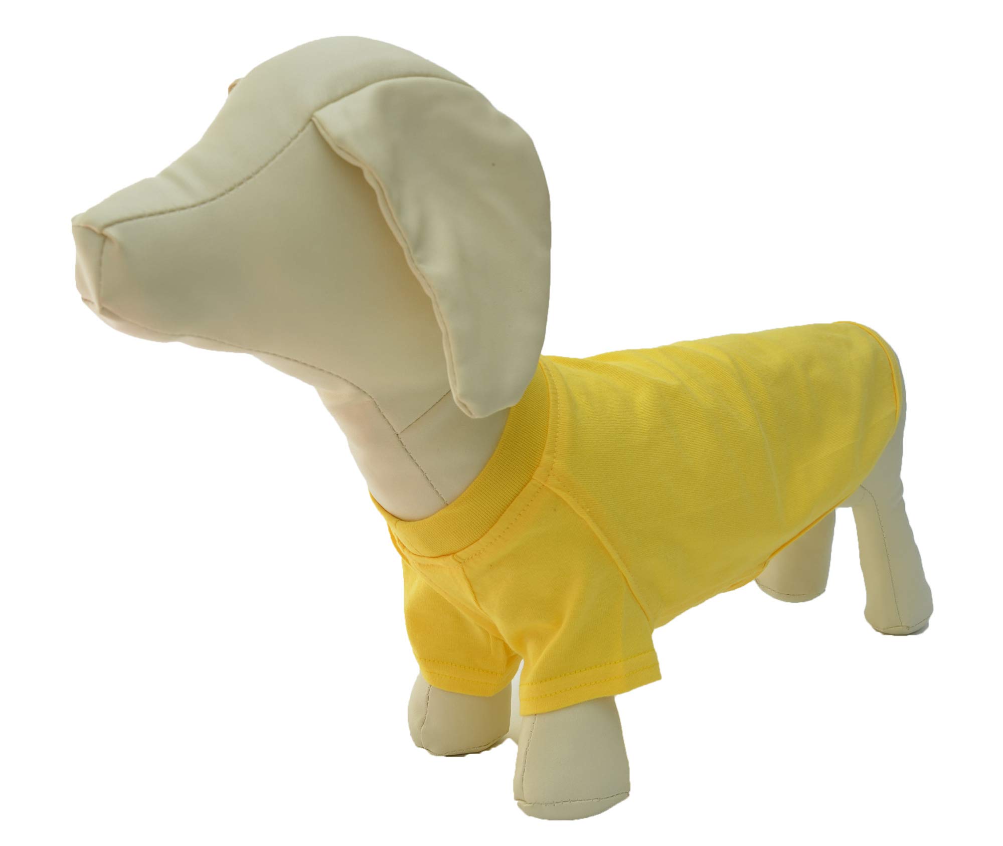 Lovelonglong 2019 Pet Clothing Dog Costumes Dachshund Clothes Blank T-Shirt Tee Shirts for Dachshund Dogs,Corgi 100% Cotton Yellow D-S