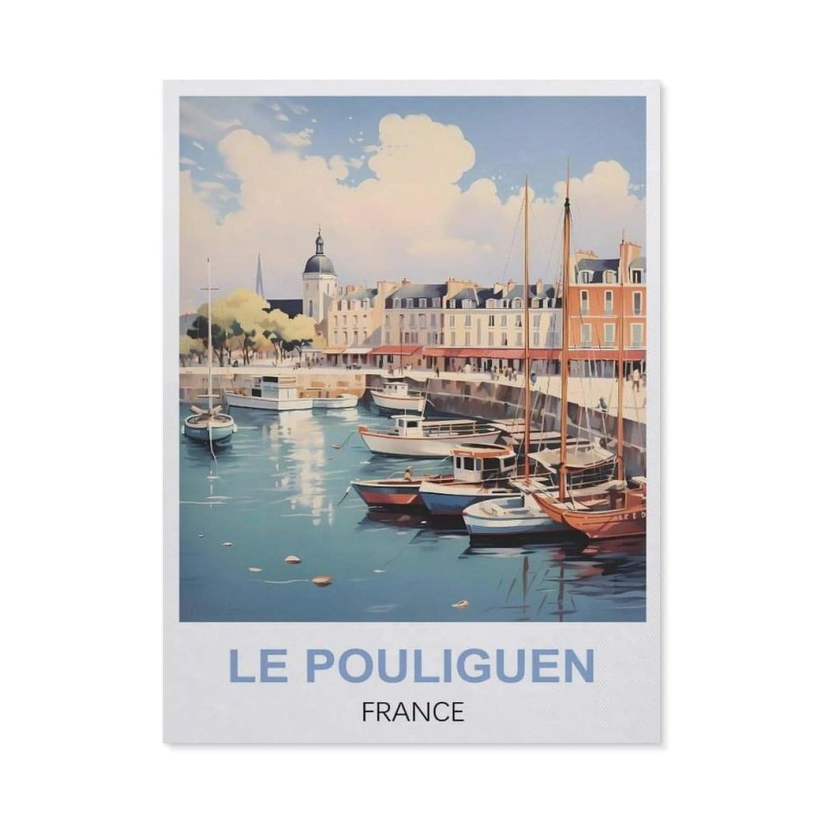 Vintage Metal Tin Sign，Le Pouliguen France(30x40cm）
