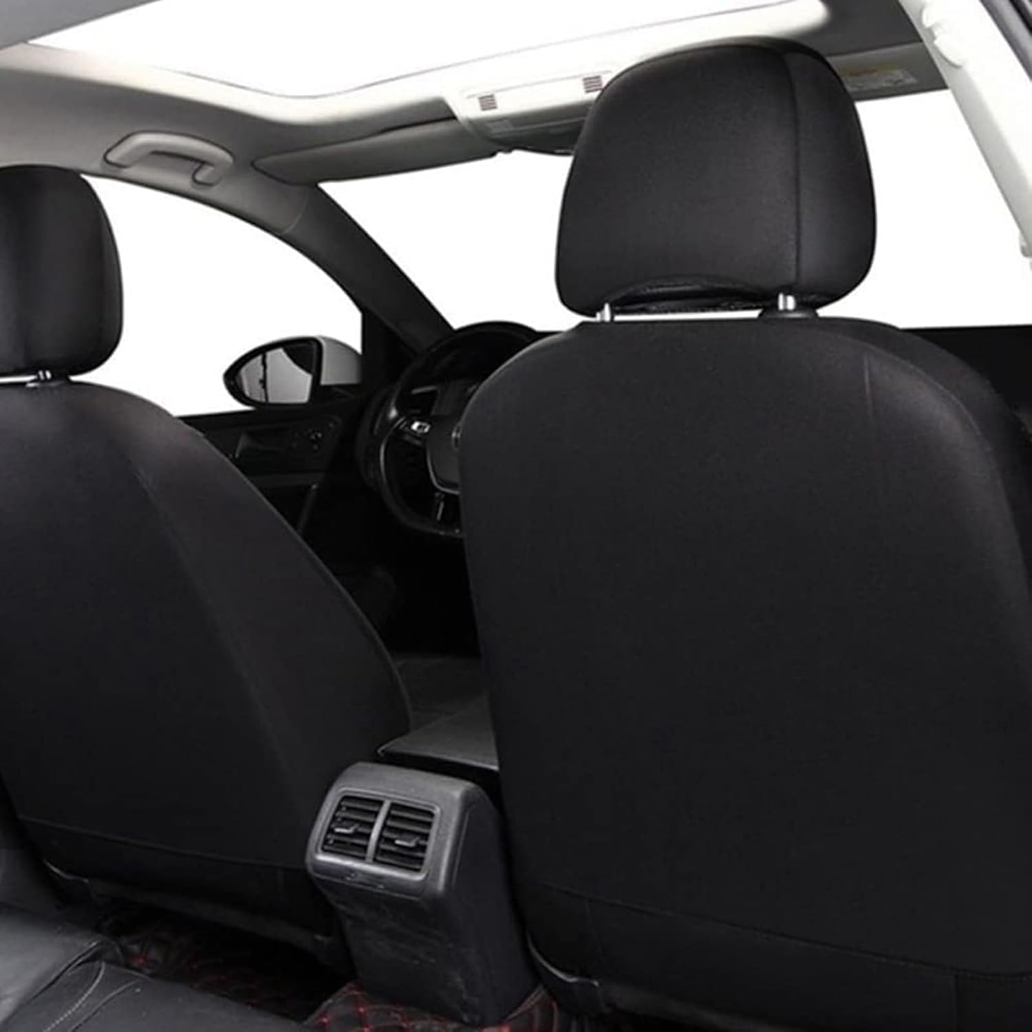 2Pcs Fundas Asientos Coche para Chevrolet Trailblazer (Crossover) 2021–2026, Cómodo Transpirable Delantero Asientos Juegos Cubreasientos Coche,B/Black Beige