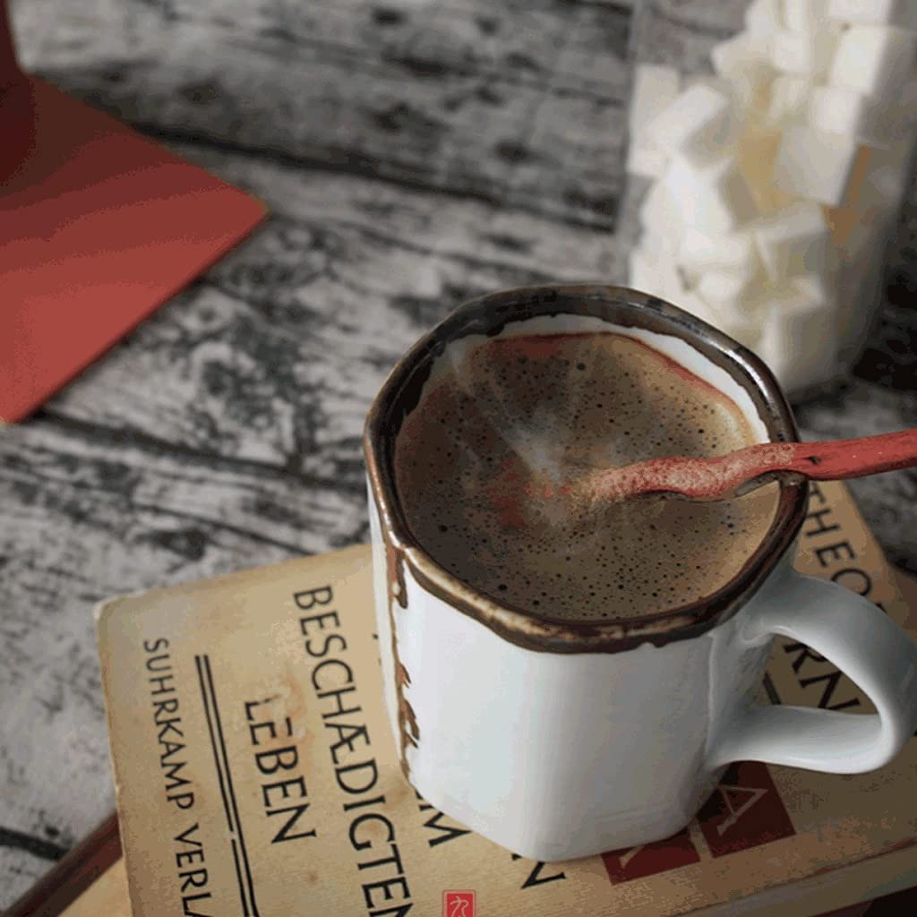 Tazas de Té Tazas Desayuno Taza Creativa De Gres, Taza De Café De Cerámica Clásica, Tazas Vintage para Bebidas Frías/Bebidas Calientes/Jugo/té Tazas Tazas de Cafe