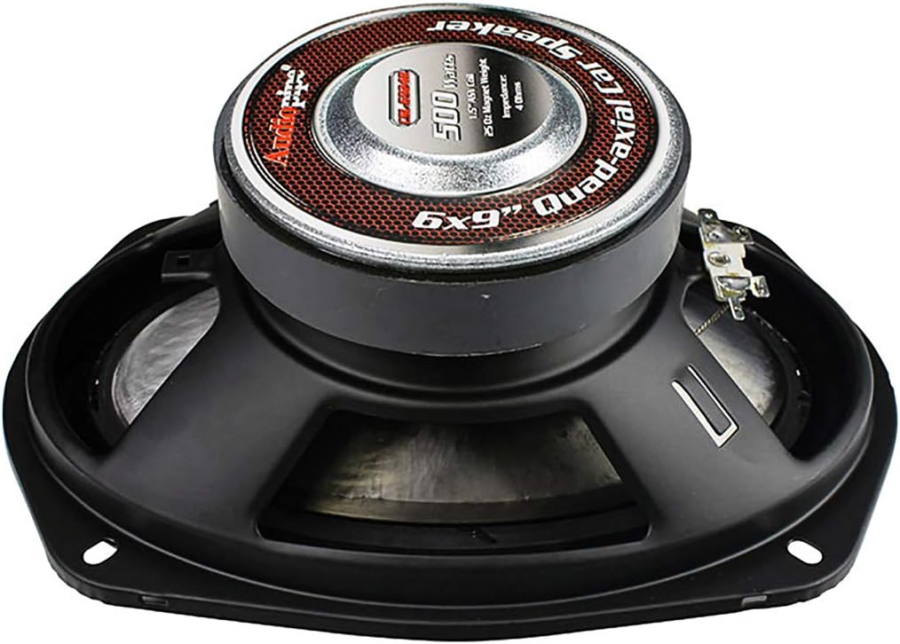 Audiopipe CSL6924R Speaker 6x9 4-Way [Pair] 500 Watt Injection Cone with Rubber Surround