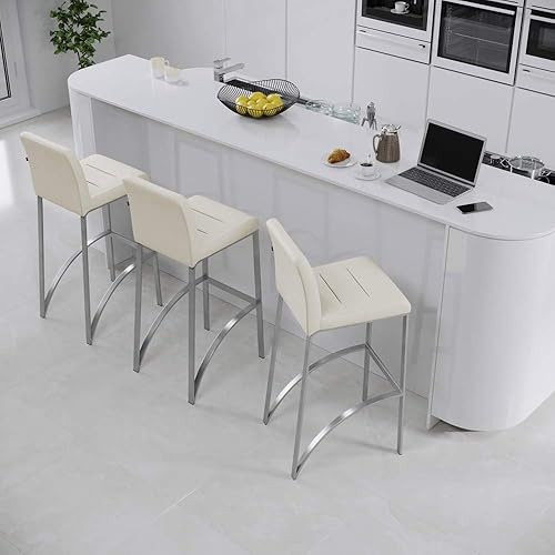 Miniatura 55 de ZURI Taburete de bar Lynx con base de metal, color negro Negro -,Marrón,Crema,Gris,Verde lima,Rojo -,Blanco,Pizarra,Verde