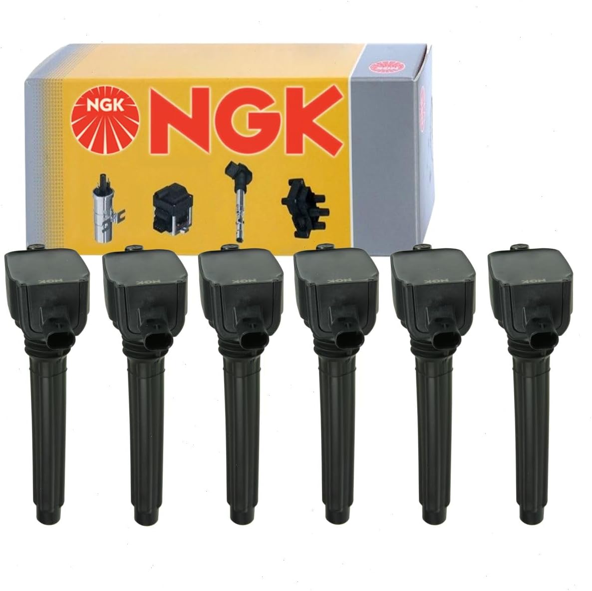 6 pc NGK Ignition Coils compatible with Dodge Grand Caravan 3.6L V6 2011-2019