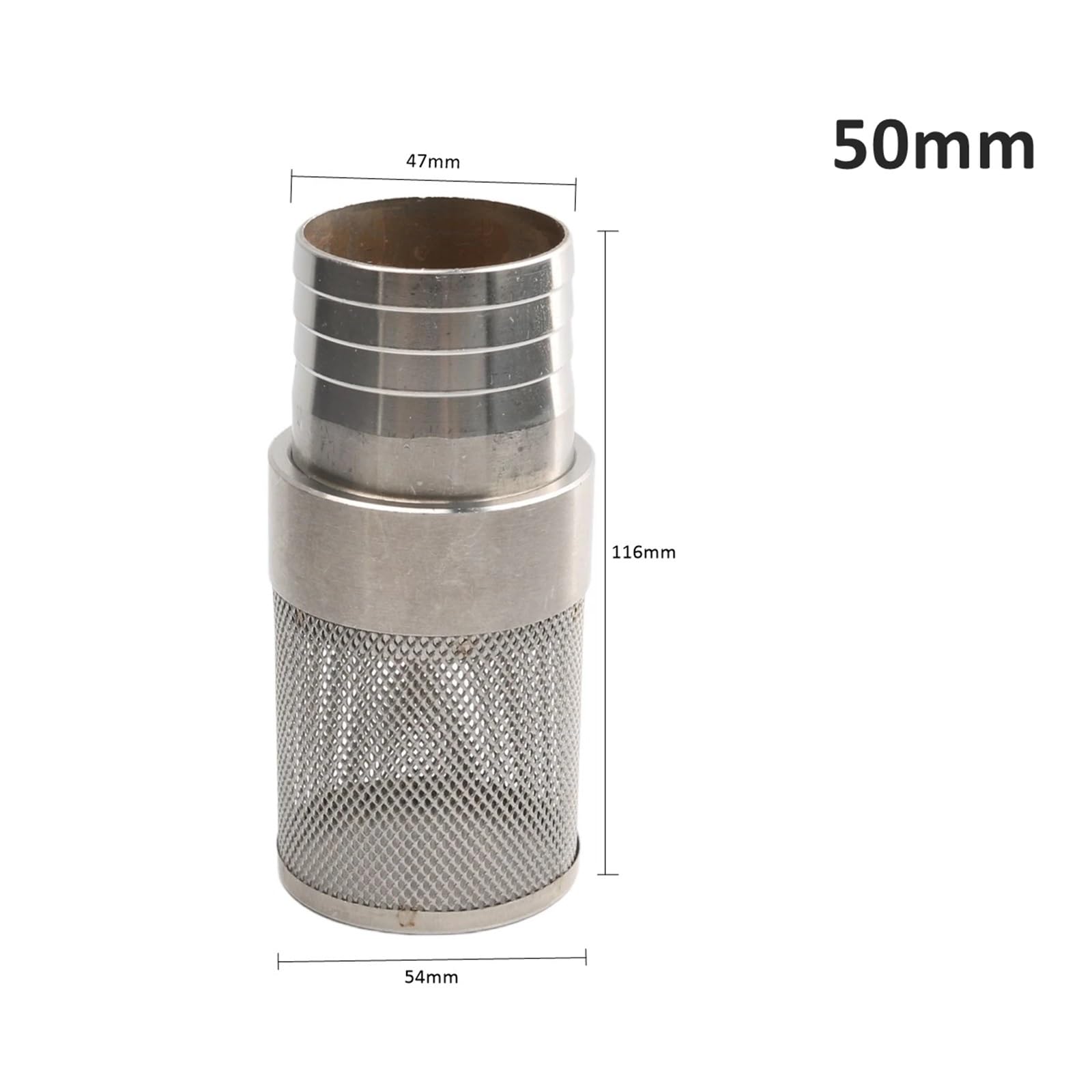 Filtro para manguera de jardín, Filtro for manguera de jardín 20-63 mm acero inoxidable for conexiones bomba agua riego(50mm)