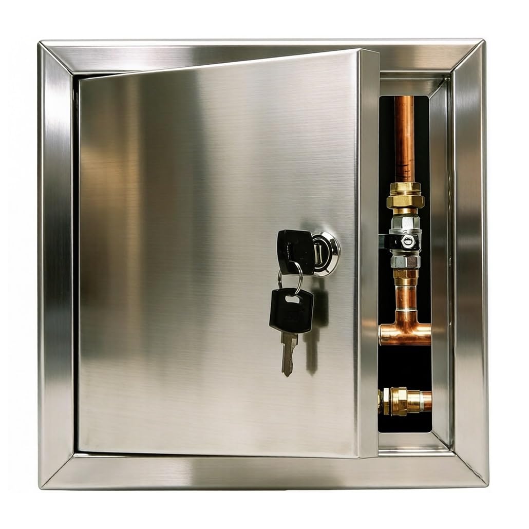 Panneau d'accès acier inoxydable 38x36cm avec loquet mur plafond