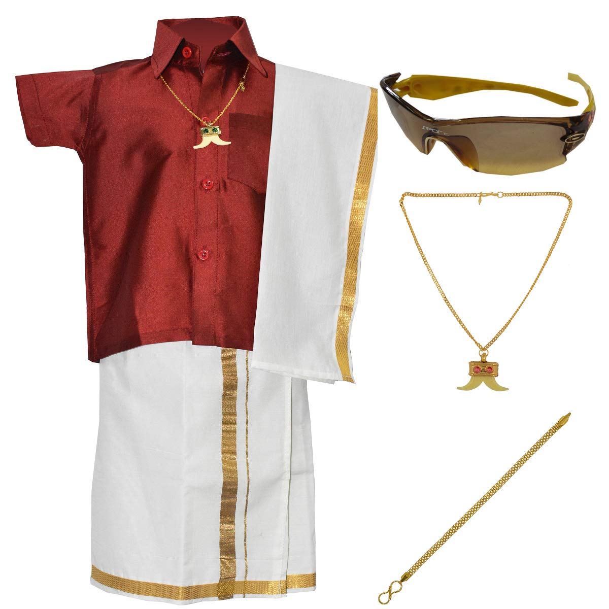 AMIRTHA FASHION Boys Traditional Dhoti & Shirts SET WITH ACCESSORIES (XU-0TCY-UP67) - Review, Price and Buying Guide