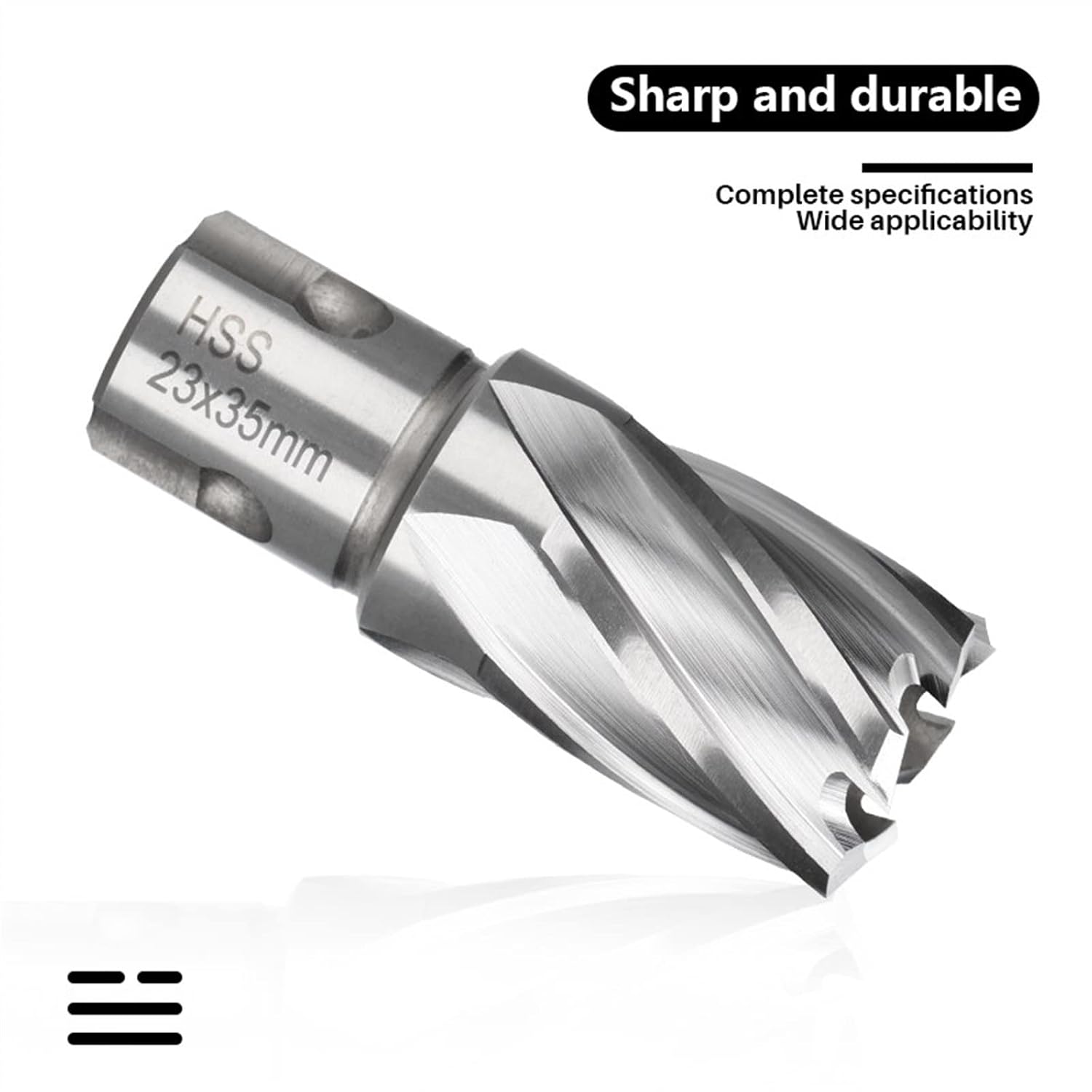 Metal Core Drill Bit Annular 35/55mm Weldon Shank Hole Opener Hollow Drill Bit for Metal Drilling Tools 1Pcs (Color : 16x35mm)