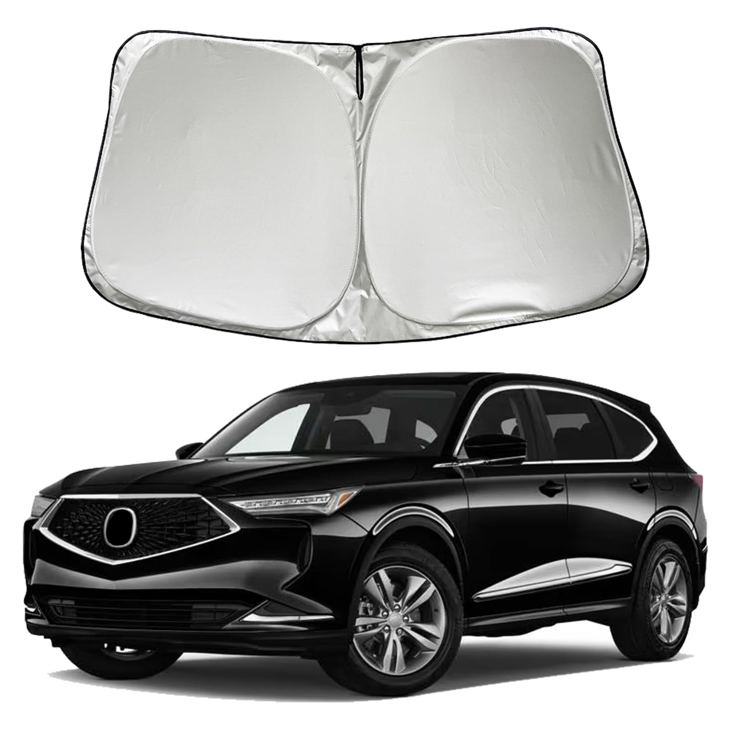 SZYUCHEN Car Windshield Sun Shade Sunshade Compatible with Acura MDX Base Sport Hybrid A-Spec 2026 2025 2024 2023-2014 Accessories, Foldable Car Front