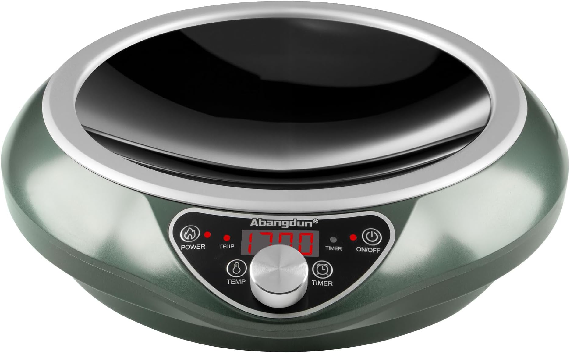 Induction Wok, Countertop, Induction Burner, 1700W/85V-120V, Electric Wok, Curved Surface, Electric Cooker, Recessed Stove