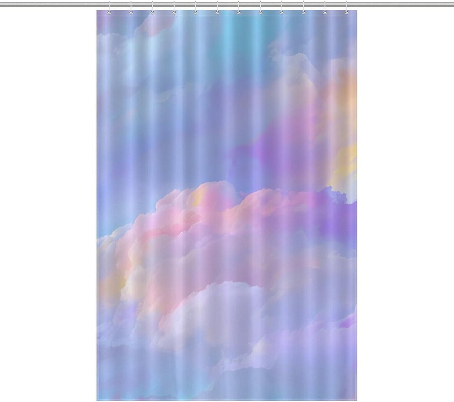 Pastel Rainbow Marble Shower Curtain 46.85x70.87Inch（119x180cm） Polyester Bath Curtain Shower Curtains Printed Decorative