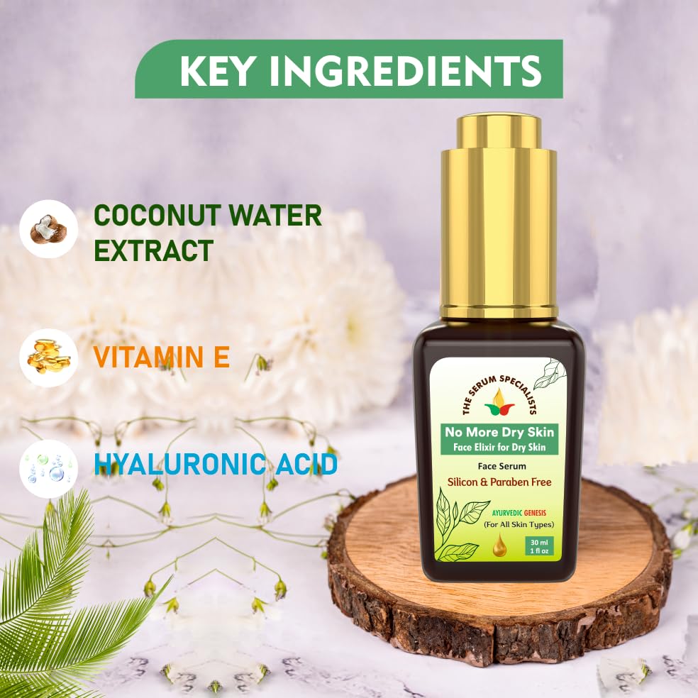 Image of No More Dry Skin Face Elixir - Hydrating & Nourishing | Intense Moisture | Replenishes and Softens Skin | 30ml