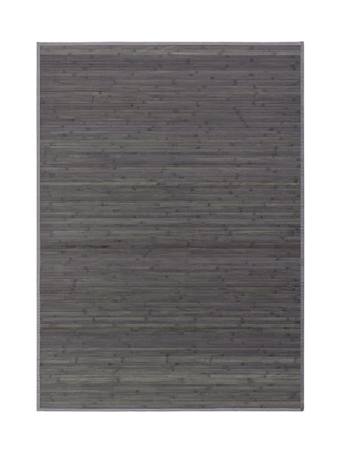 Tapis de Sol antidérapant, Moquette à Rayures en Bambou Coloris Gris - Longueur 200 x Profondeur 140 cm