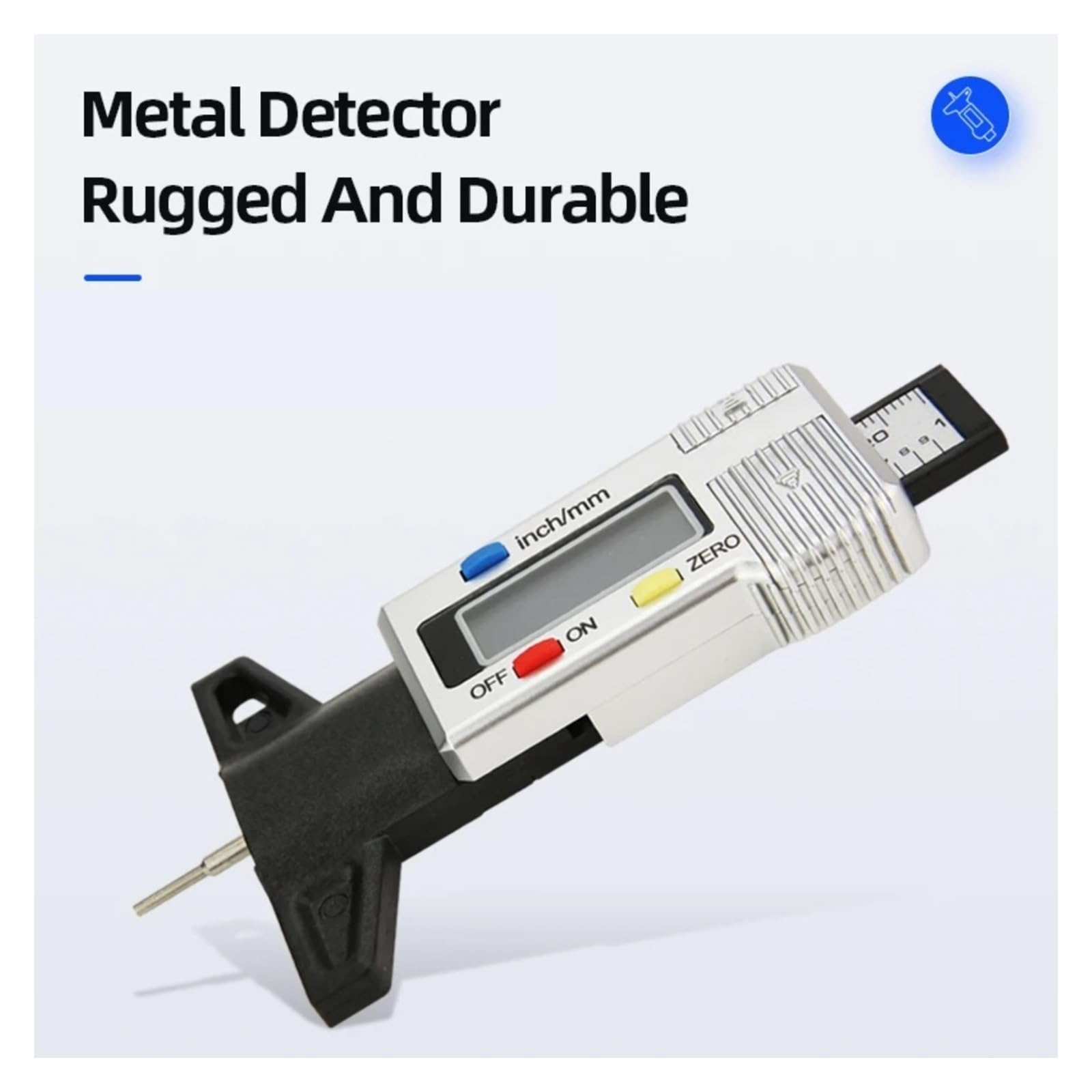 Digitaler Reifenprofiltiefenmesser 5PCS Digitale Profiltiefe Gauge Für Auto Reifen Reifen Meter Dicke Messgeräte Automobil Tragen Erkennung Mess Werkzeuge Sattel für Autos, LKWs(Depth Meter Black)