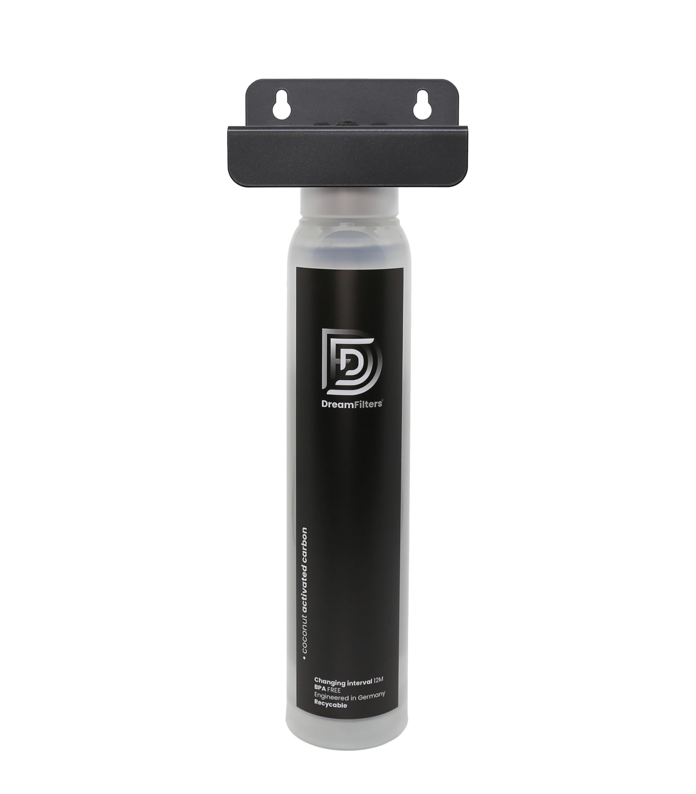 AquaUno Untertisch-Wasserfilter. Aktivkohlefilter für Küchenarmatur inkl. 3/8" Panzerschläuche. Wasserfilter für Wohnmobil oder Food track - Kapazität: 30.000 Liter.