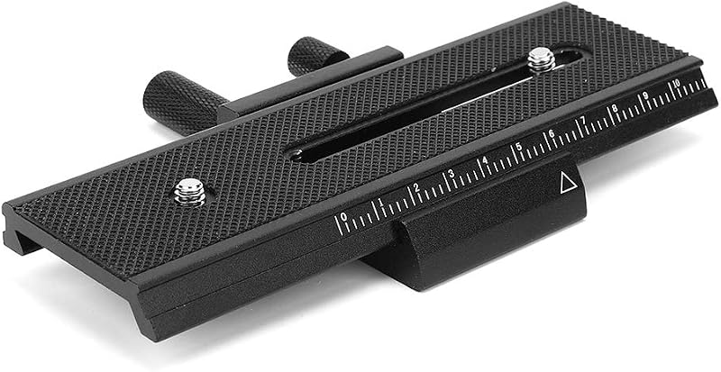 Mugast Camera Slider 2 Way Macro Focusing Rail Slider with 1/4 Mounting Screw Compatible for Most Brands of DSLR Cameras for Close-up and Position Camera
