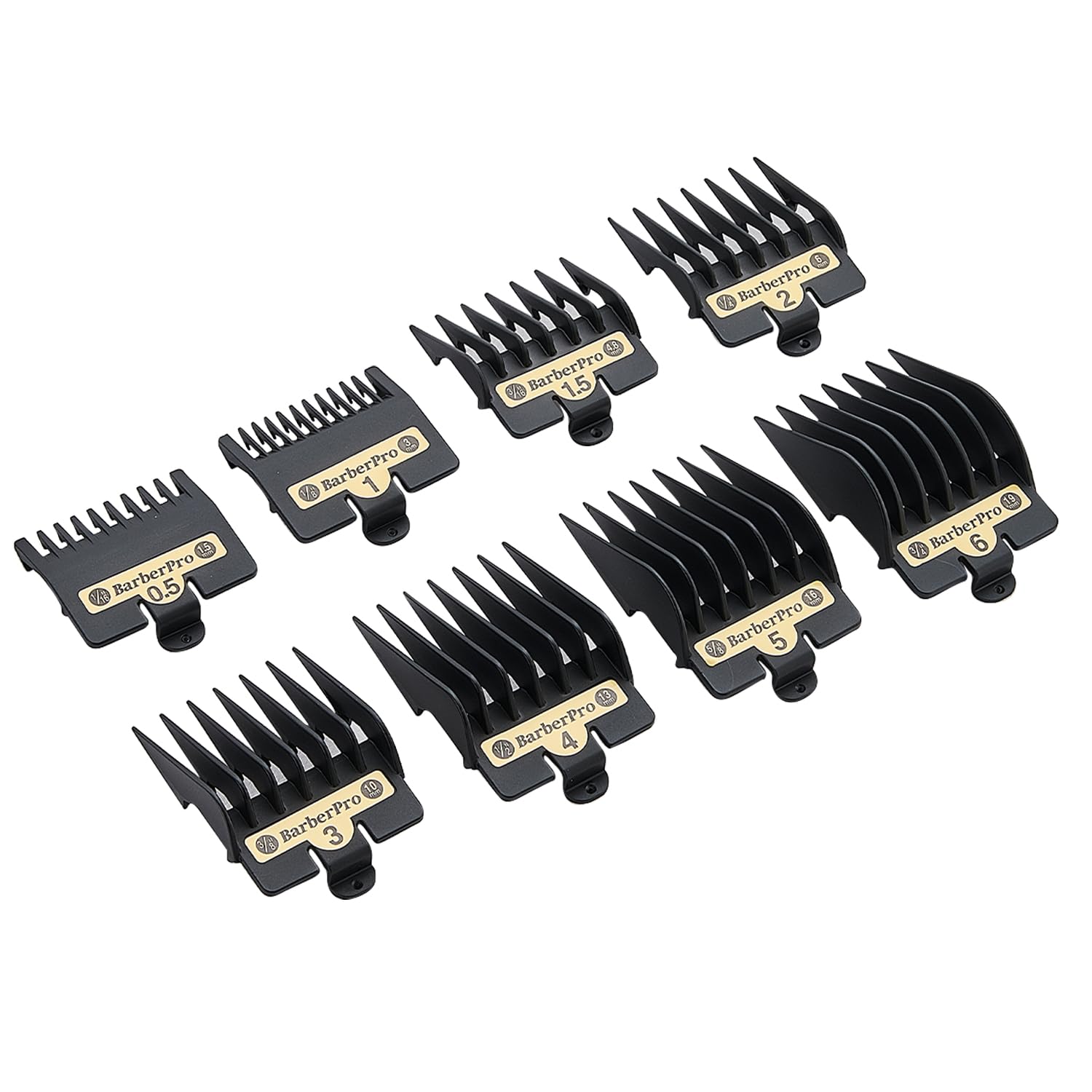 8PCS Clipper Guards for BaBylissPRO Barberology FX870, FX880, FX825, and FX673 Clippers,Trimmer Replacement Guards for Babyliss Clippers,Black - Image 7