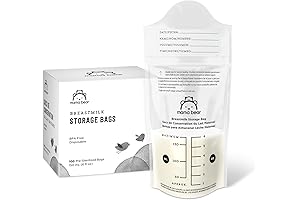 Amazon Brand - Mama Bear Breastmilk Storage Bags: Bulk Pack of 100