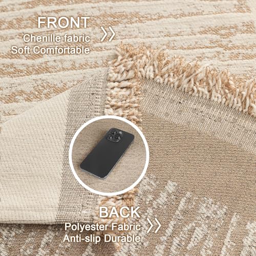 GKXLH Sofa Cover Washable - New Soft Chenille Sofa Covers 1 2 3 4 Seater, Non Slip Love Seat Sofa Slipcovers, Couch Covers for Sectional Sofa, Couch Cover for Pet Furniture Protector (Camel, 180x300) - Image 7