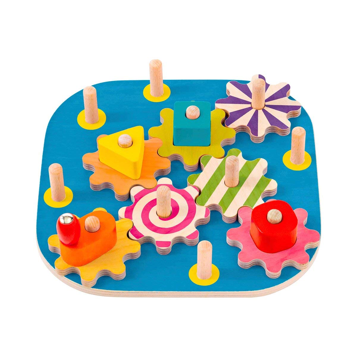 Selecta 62011 Crank Fun Wooden Motor Skills Toy 20.5 cm