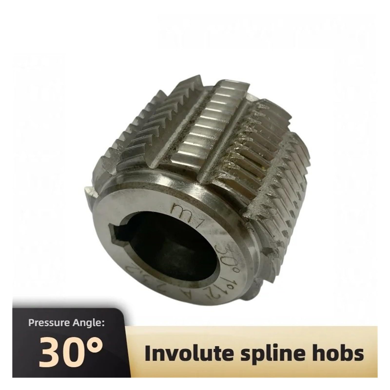 Fresa de engranaje de encimera con ranura espiral, PA30 grados HSS W6542 M0.5-M2.75(M0.8-50x40x22mm)