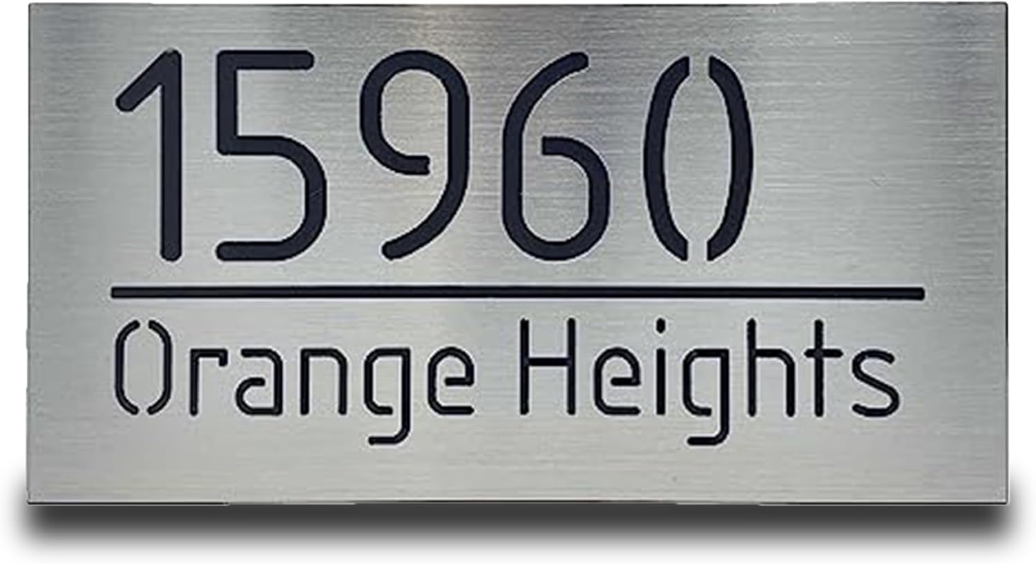 Personalized, Illuminated, Metal House Sign. Integrated Lighting with Dusk Till Dawn Sensor. House Numbers, Street Address, Customizable.
