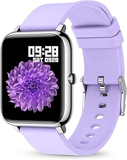 KALINCO Smart Watch, Fitness Tracker with Heart Rate Monitor, Blood Pressure, Blood Oxygen Tracking, 1.4 Inch Touch Screen Smartwatch Fitness Watch for Women Men Compatible with iOS Android