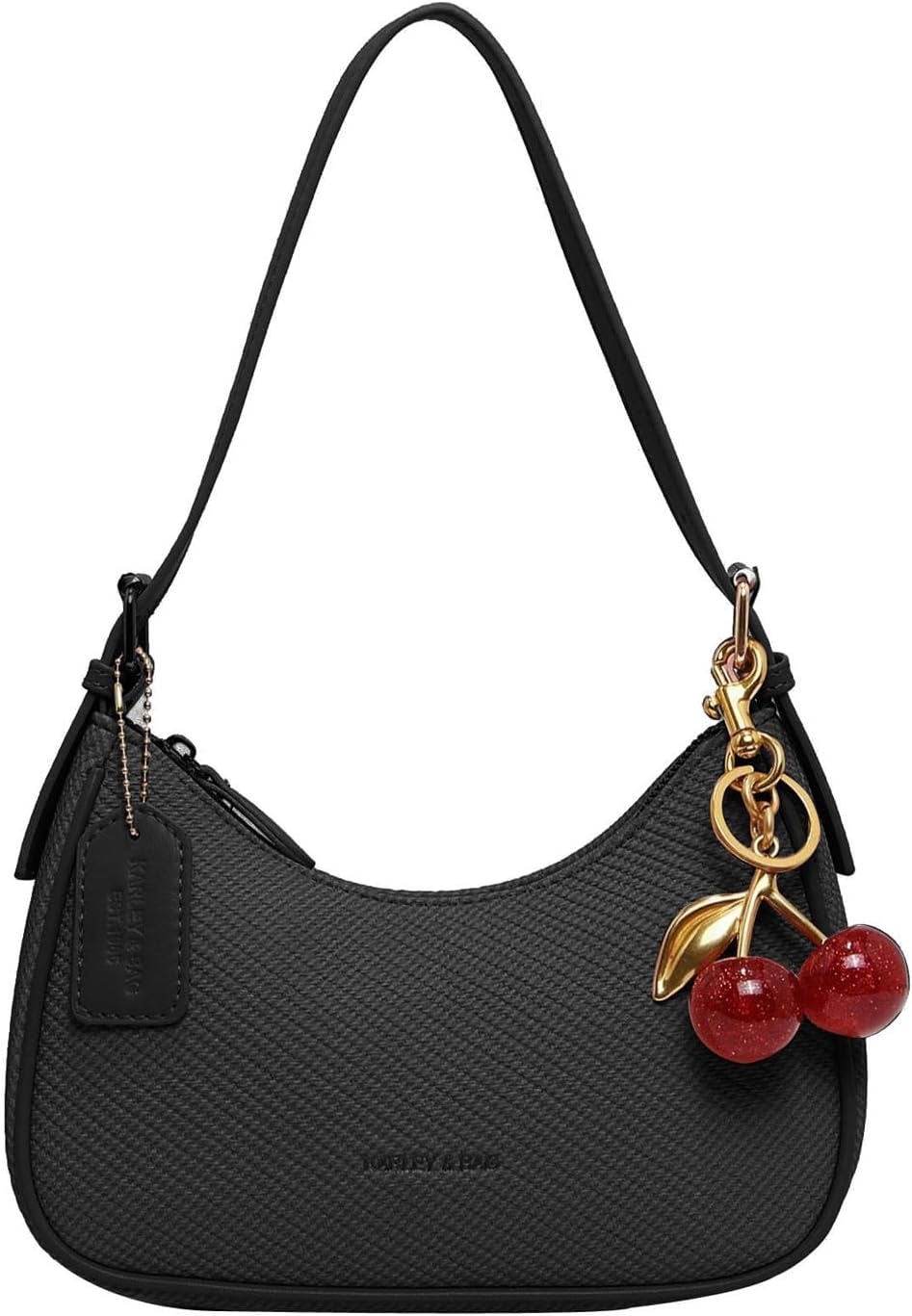 Small Shoulder Bags for Women Y2k Cute Shoulder Purse with Cherry Pendant Trendy Designer Handbag for Daily