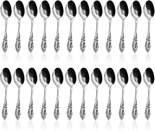 Bistras Cucharas de cena cucharas de mesa de acero inoxidable cubiertos juego de 24
