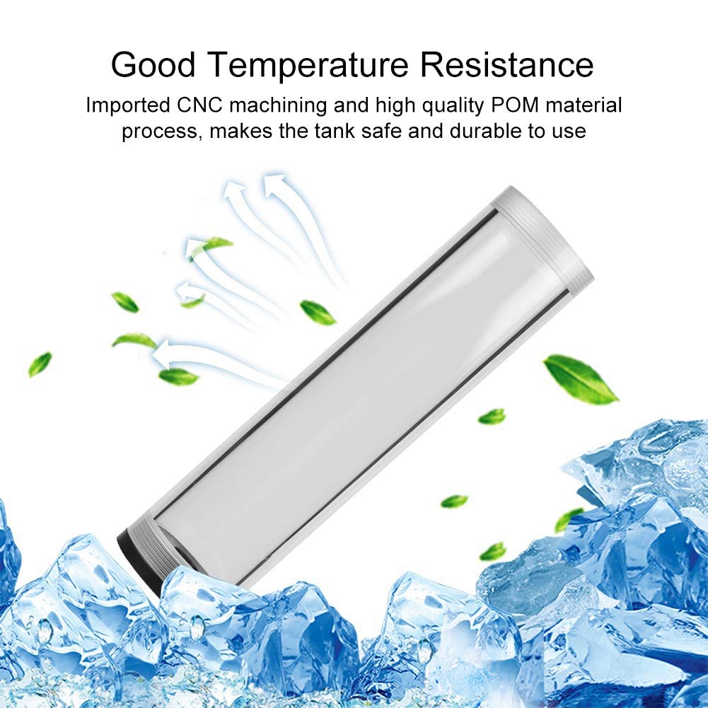 Yoidesu CPU Cooling Heat Exchanger 50mm Diameter Cylinder Water Cooling Reservoir G1/4 Thread Computer DIY Cylinder Water for CPU Cooling Multiple Length(240mm)