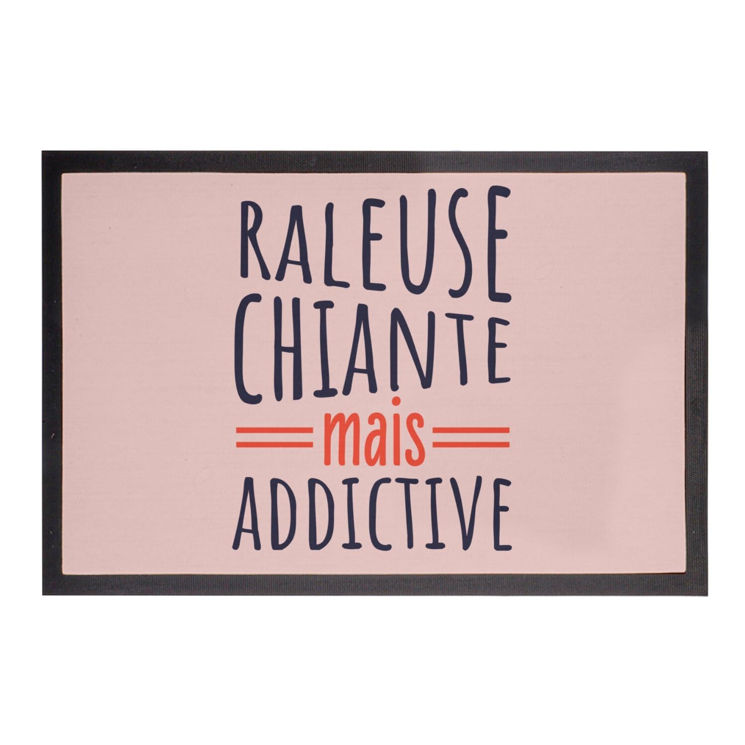 Paillasson rose entrée originale fini les tapis tristes humour 75x50cm
