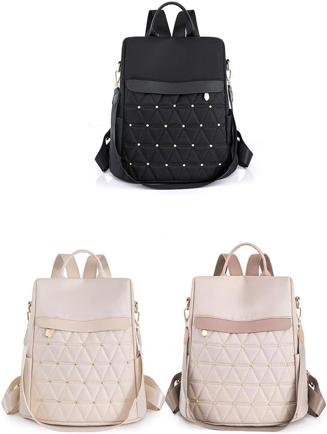 Backpack Purse Daily Daypack for Travel Women Shopping Working, Beige