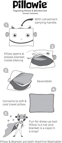 Miniatura 3 de Pillowie - Lindo juego de almohada y manta de viaje - Artículo cómodo portátil para niños - Musgo