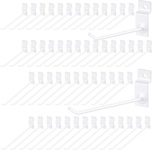 Moxweyeni Paquete de 100 ganchos para paneles de 6 y 8 pulgadas, accesorios de pared de listones resistentes, ganchos para colgar en la pared,