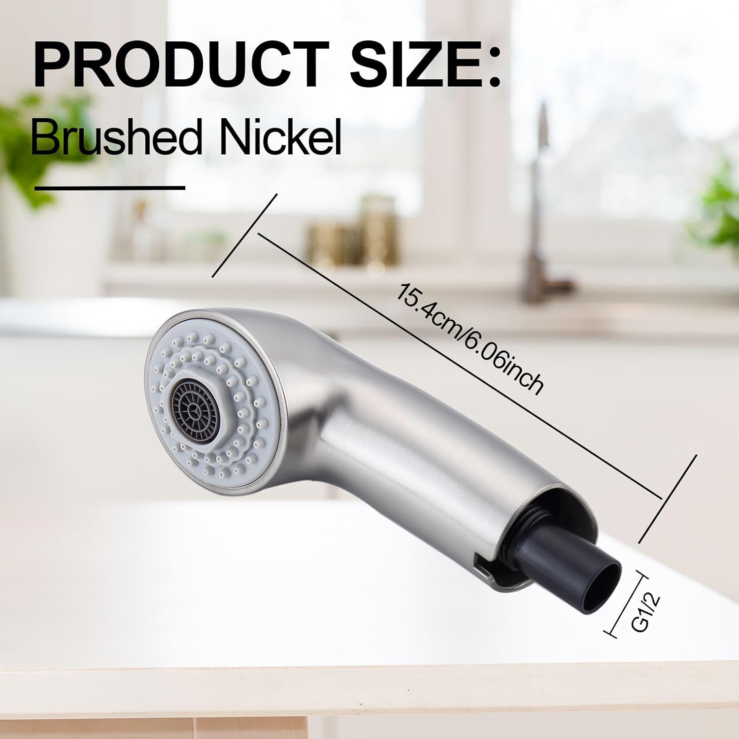 Pull-Out Spray Wand Fits Grohe Pull Out Faucets, Grohe Part 46312SD0 / 46298SD0, Super Steel Finish
