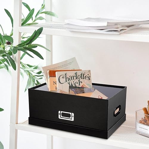 Miniatura 5 de Cajas de almacenamiento de fotos cajas de almacenamiento con tapas juego 4 en 1 a prueba de agua con asas cubos de almacenamiento decorativos de