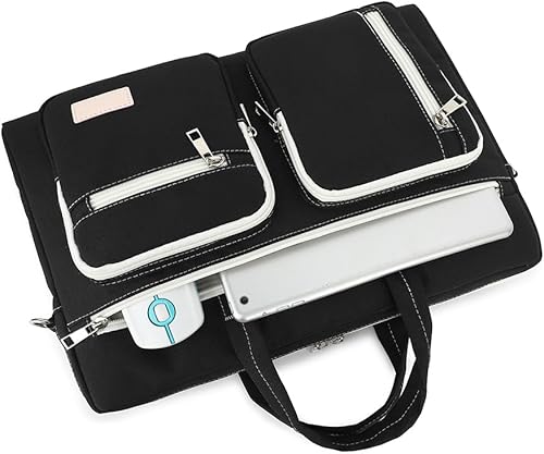 Miniatura 2 de 15-15.6 pulgadas portátil bolso de hombro, para MacBook Pro 16, HP Lenovo Dell 14 pulgadas impermeable Messenger Bag Case Sleeve (negro)