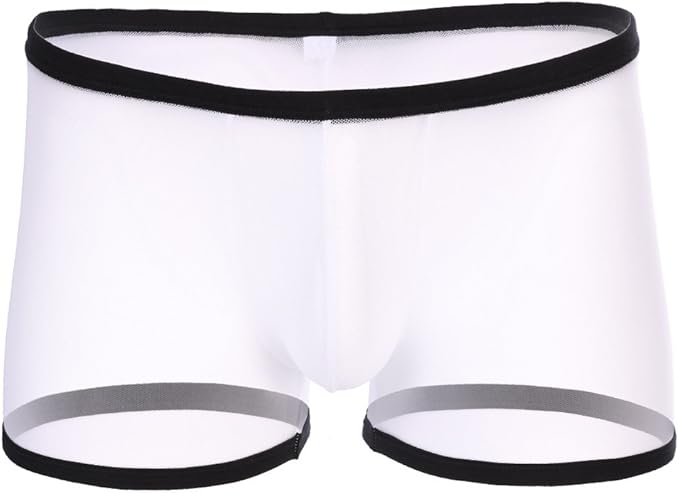 FYMNSI Heren Sheer Mesh Boxer Slip Shorts Ondergoed Transparant Ultradun U  Convex Uitstulping Pouch Onderbroek Hipster Naadloze Ademend Rekbaar  Comfortabel Nachtkleding Lingerie Trunks : Amazon.nl: Kleding, schoenen \u0026  sieraden